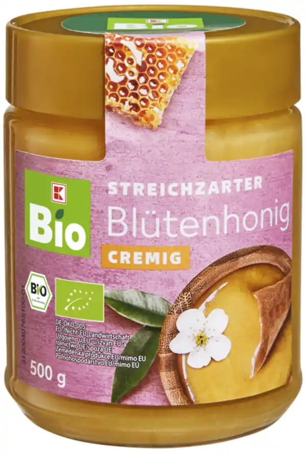 Bild 1 von K-BIO Bio-Blütenhonig, 500-g-Glas