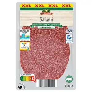 GUT DREI EICHEN Dauerwurst Aufschnitt 240 g, Salami