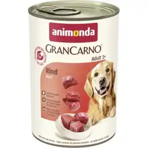 animonda GranCarno Original Nassfutter Hund Adult, Rind pur 24x400 g