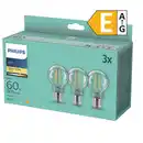 Bild 1 von PHILIPS LED-Filament-Birnen E27 7 W, 806 lm, 2.700 K, 3-St.-Packg.