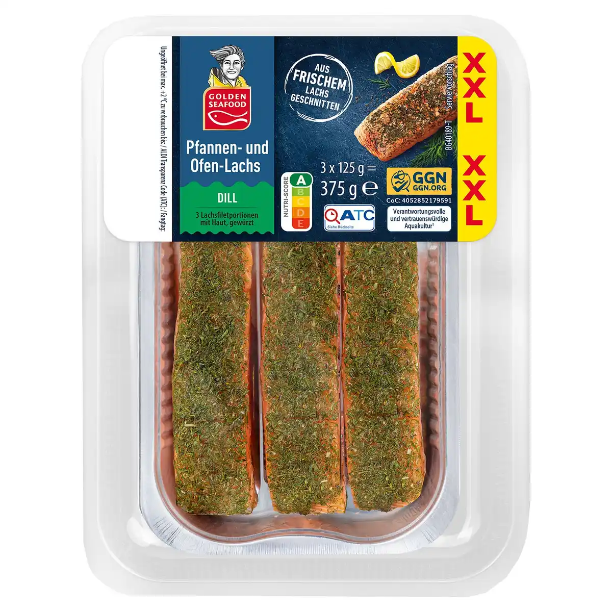 Bild 1 von GOLDEN SEAFOOD Pfannen-Ofenlachs 375 g, Dill