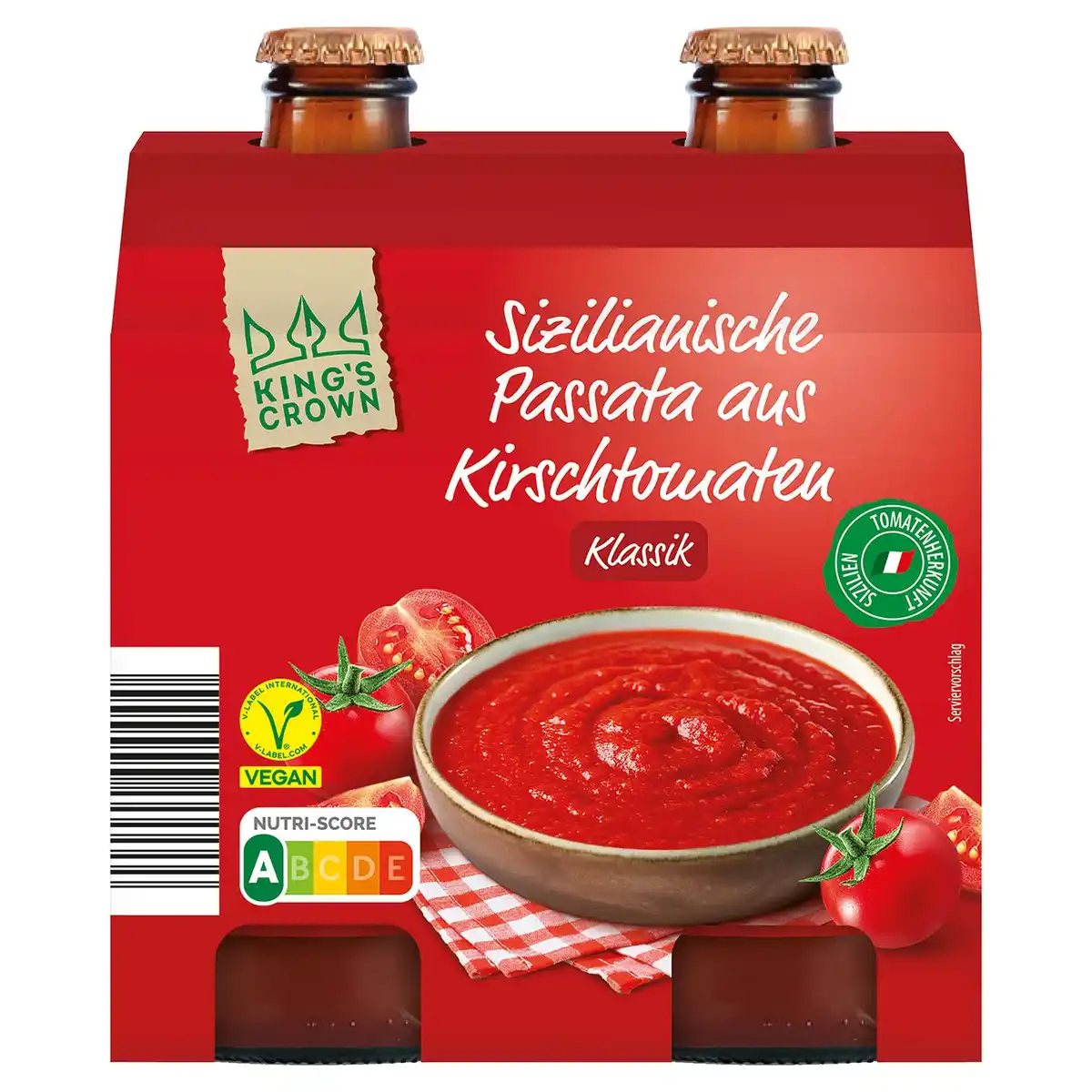 Bild 1 von KING'S CROWN Kirschtomatenpassata 2 x 330 g, Klassik