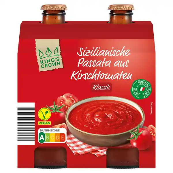Bild 1 von KING'S CROWN Kirschtomatenpassata 2 x 330 g, Klassik