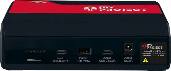 Bild 1 von MY PROJECT® Mobile Autostarthilfe mit Powerbank »MPMAP 12000«