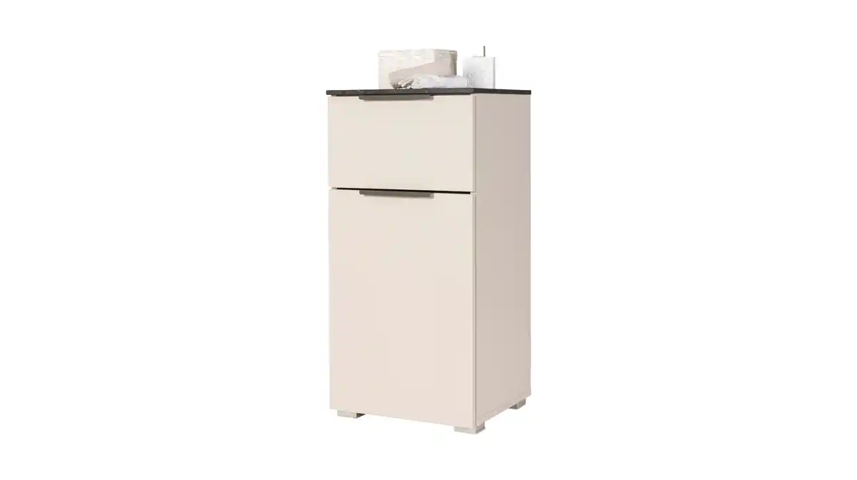 Bild 1 von Bad Unterschrank beige - Marmoroptik 40 cm - 1 Tür - PROMESSA