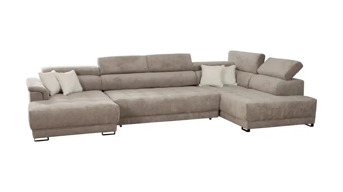 Bild 1 von Wohnlandschaft taupe ausziehbar - Sitztiefenverstellung - BENEVENTO