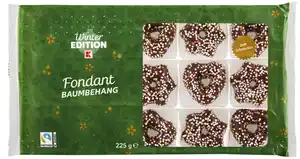 K-WINTER EDIION Fondant-Baumbehang mit Schokolade, 225-g-Packg.