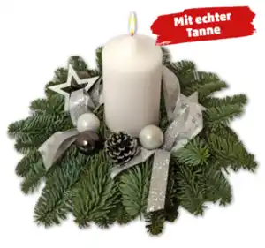 Adventsgesteck mit Kerze*