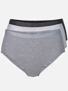 Damen Midi Slip im 3er Pack Weiß