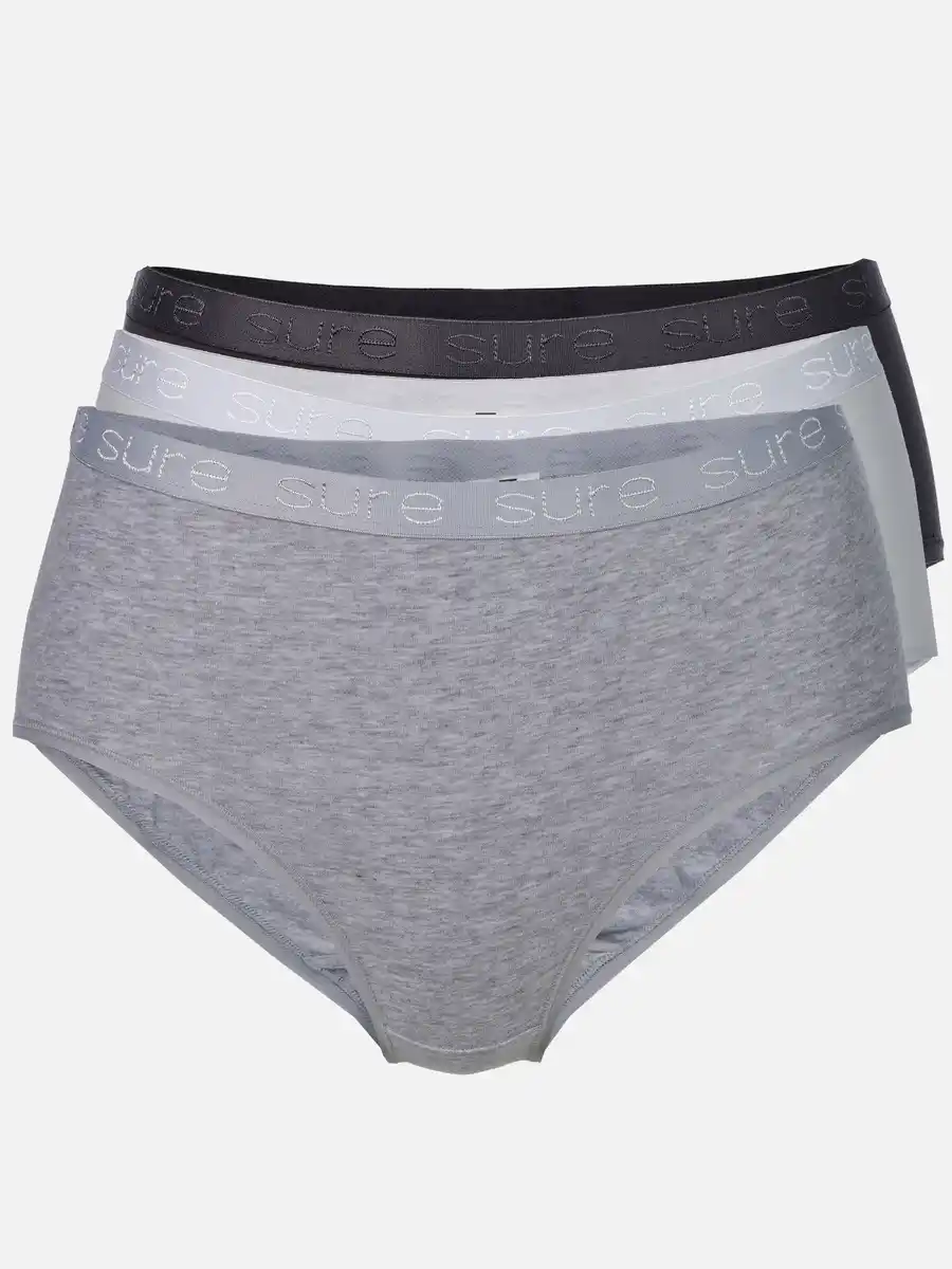 Bild 1 von Damen Midi Slip im 3er Pack Weiß