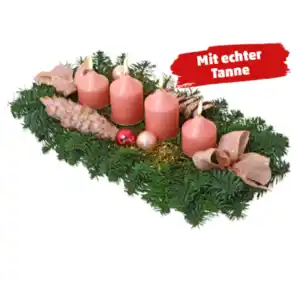 Adventsgesteck in Reihe*