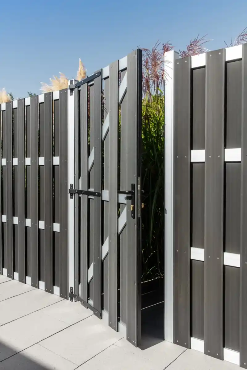 Bild 2 von WPC-Türelement CARMENO, ca. 180 x 90 cm - Schwarz