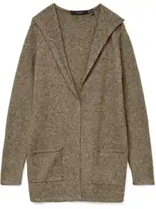 Vero Moda VMDOFFY LS OPEN HOOD Longcardigan Braun