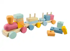 Holzzug mit Bauklötzen 39x7,7x10,5cm