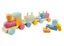 Bild 1 von Holzzug mit Bauklötzen 39x7,7x10,5cm