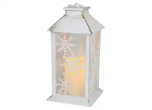 Laterne mit warmweißer LED-Kerze