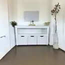 Bild 2 von Regal mit drei Schubladen & offener Ablage,  Aufbewahrungsschrank, ca. 102 x 30 x 60 cm - Weiß