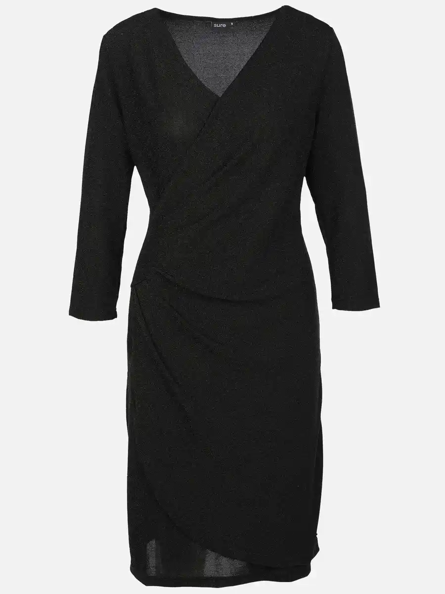 Bild 1 von Damen Lurexkleid mit Raffung Schwarz