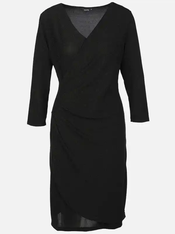 Bild 1 von Damen Lurexkleid mit Raffung Schwarz