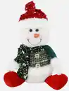Bild 1 von Deko Schneemann sitzend 16x21x24cm Weiß