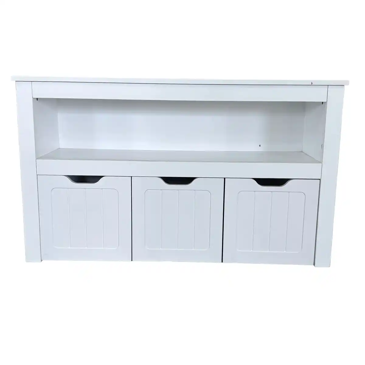 Bild 1 von Regal mit drei Schubladen & offener Ablage,  Aufbewahrungsschrank, ca. 102 x 30 x 60 cm - Weiß