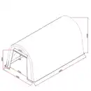 Bild 2 von Folien Autogarage, ca. 420 x 605 x 365 cm - Grau