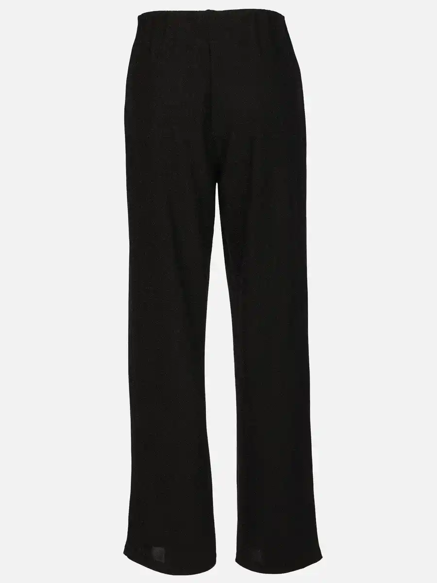 Bild 2 von Damen Lurex-Hose mit weitem Bein Schwarz