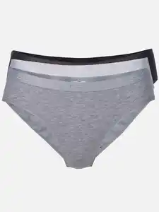 Damen Bikini Slip im 3er Pack Weiß