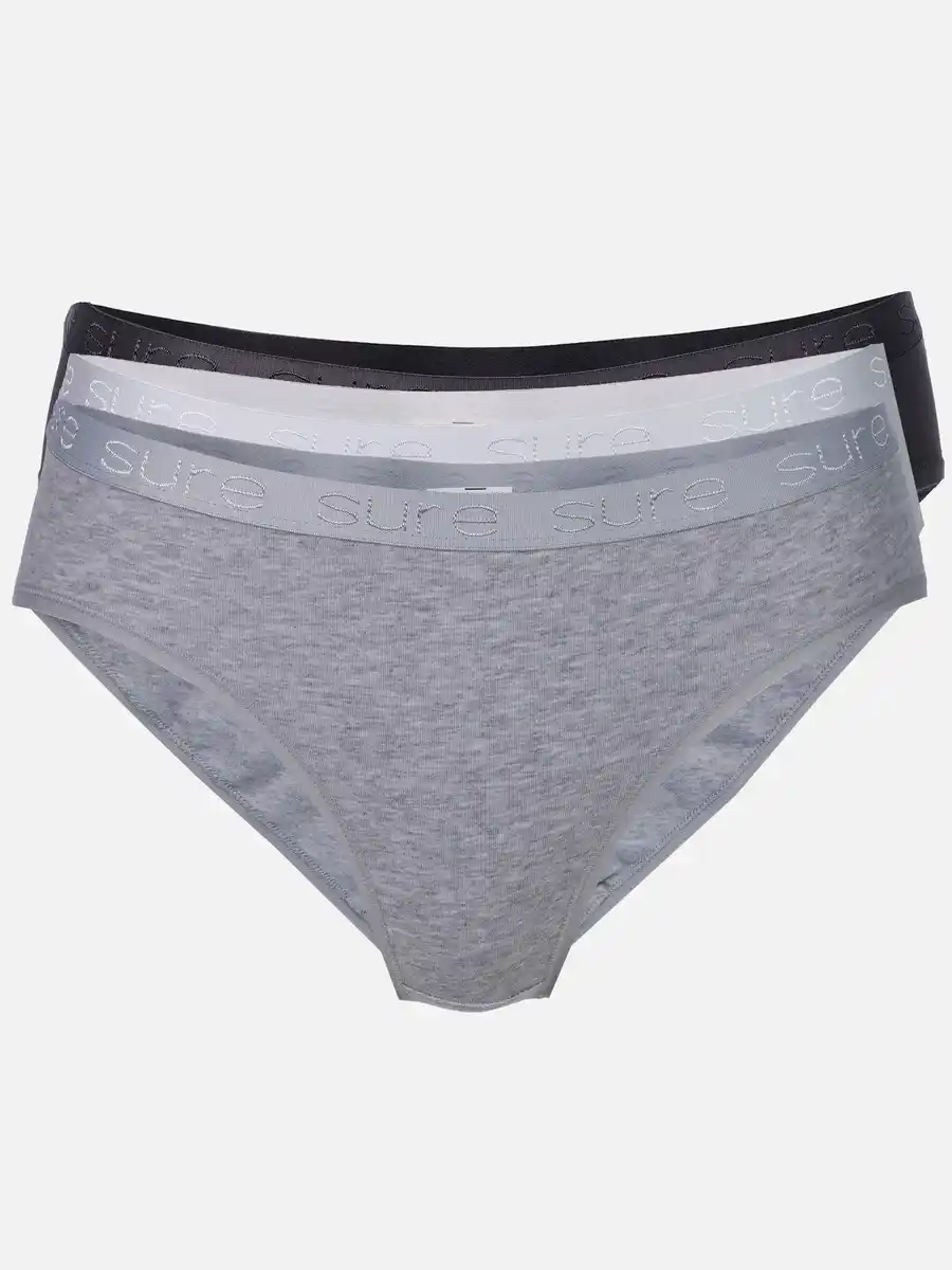 Bild 1 von Damen Bikini Slip im 3er Pack Weiß