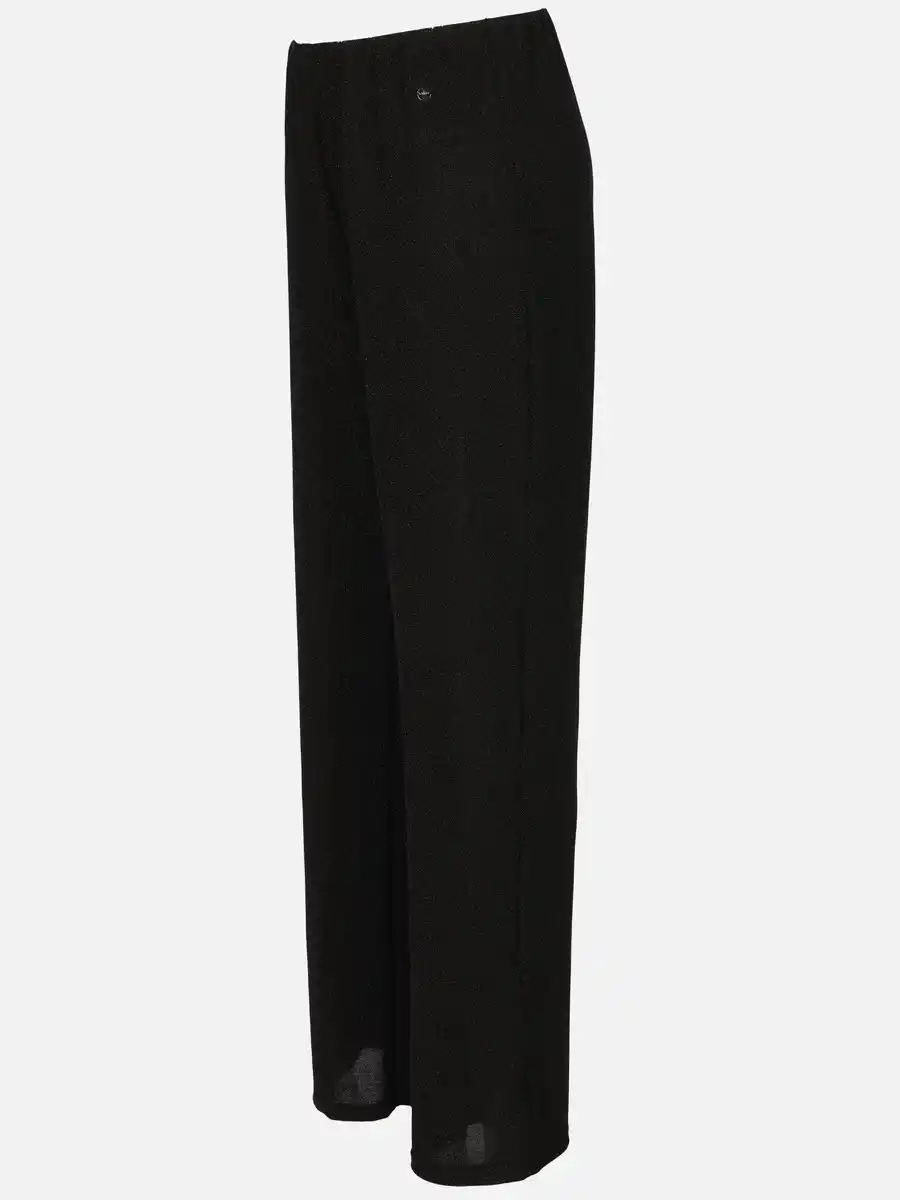 Bild 3 von Damen Lurex-Hose mit weitem Bein Schwarz