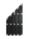 Bild 3 von WPC-Sichtschutzzaun CARMENO - 1x Schrägelement - Schwarz
