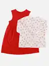 Bild 2 von Baby Mädchen 2er Set bestehend aus Shirt und Trägerrock Rot