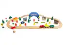 Bild 1 von Großes Holzeisenbahn-Set 60-teilig