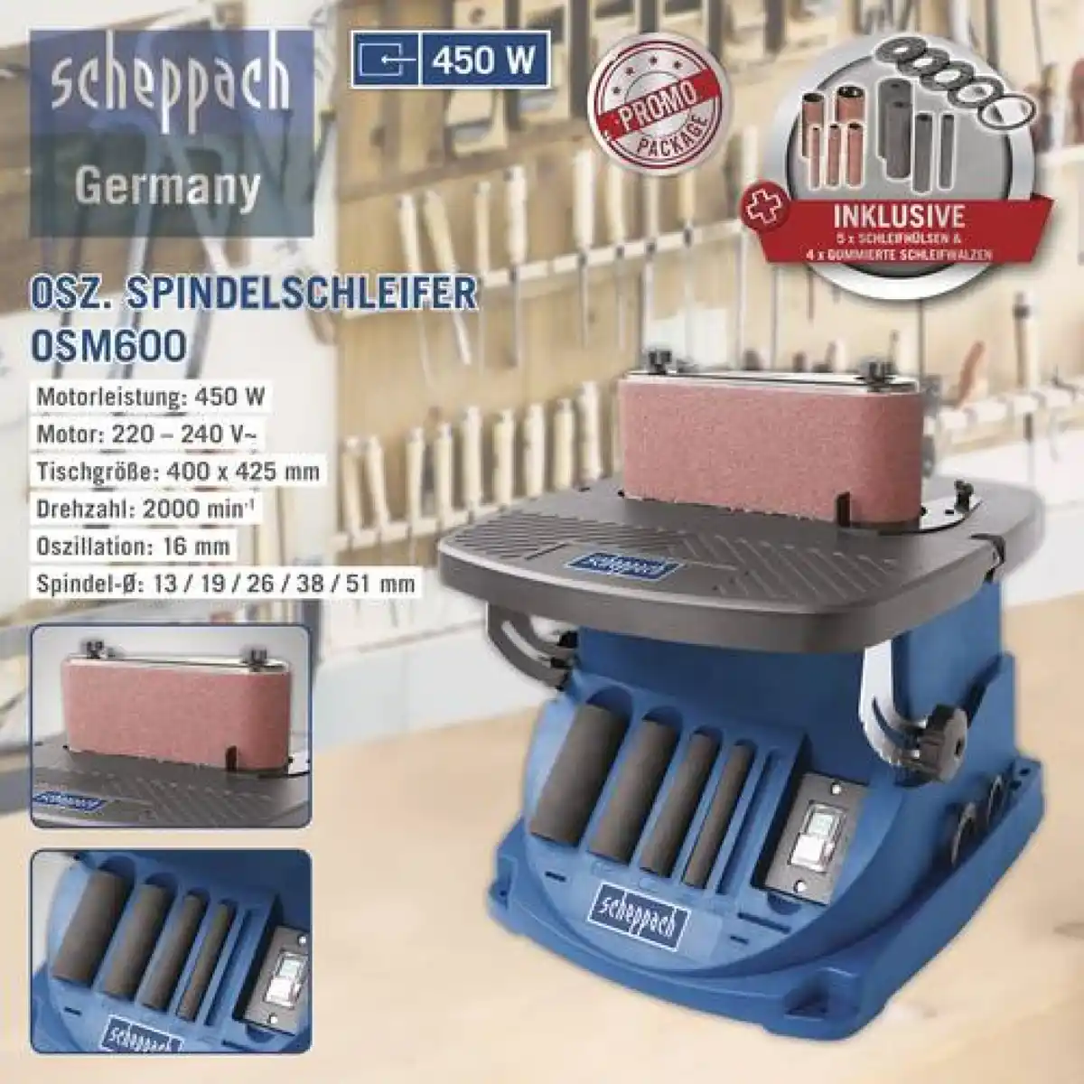 Bild 4 von Oszillierender Kanten-, Band- und Spindelschleifer OSM600