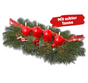 Adventsgesteck in Reihe*