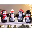 Bild 2 von LED-Acryl-Mini-Figur 4er-Set - Pinguin