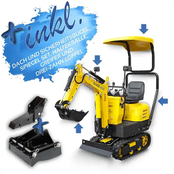 Bild 1 von Minibagger MIB-600 inkl. Zubehörset