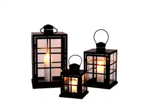 3-teiliges Set Metalllaternen