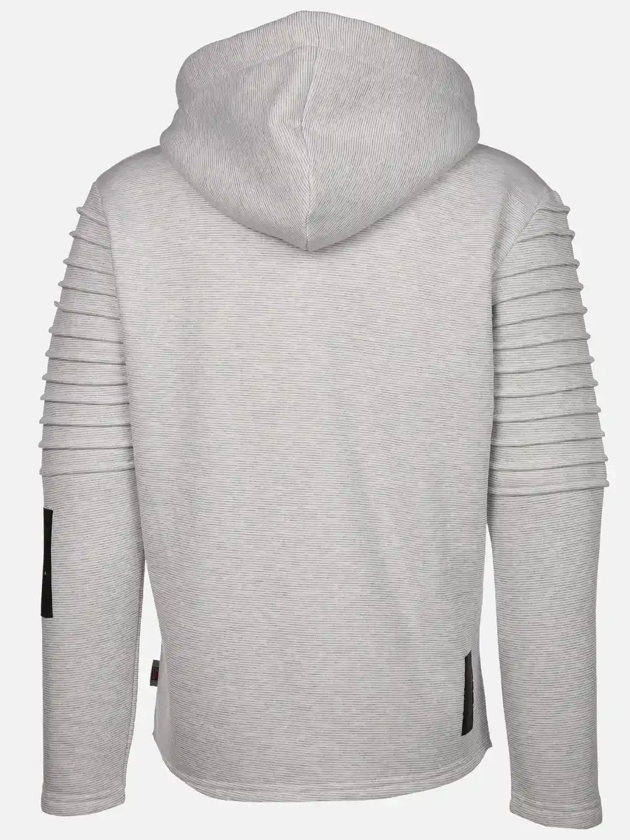 Bild 2 von Herren Bikersweatjacke mit Kapuze Weiß