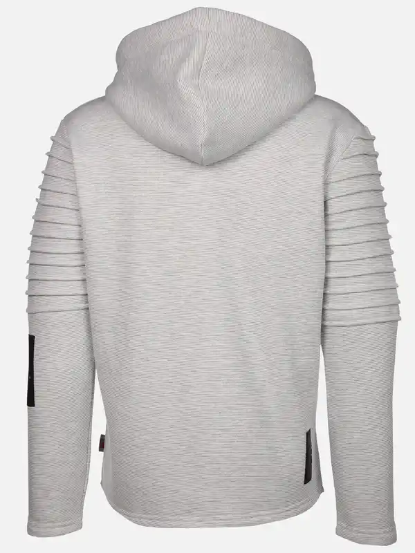 Bild 2 von Herren Bikersweatjacke mit Kapuze Weiß