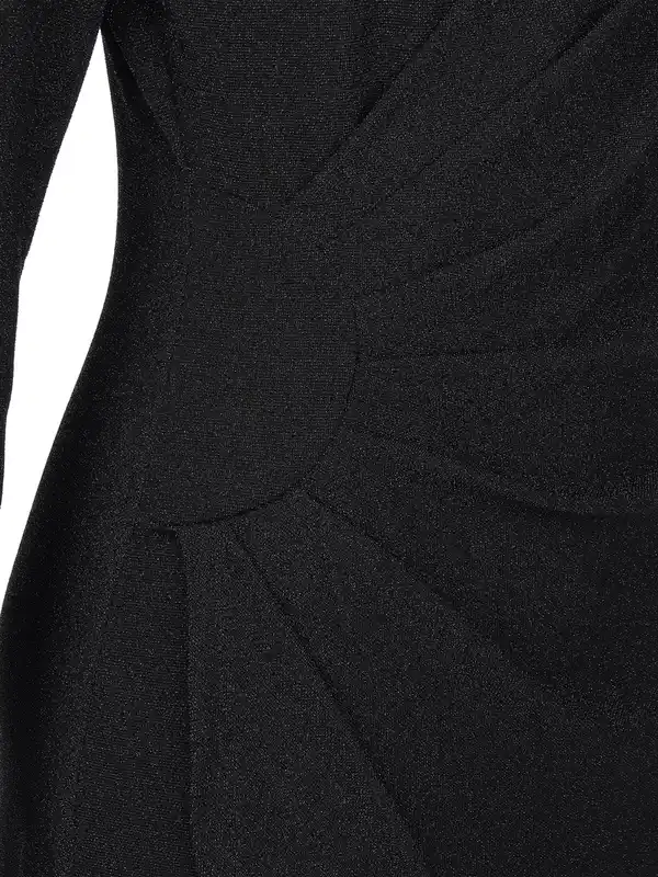 Bild 3 von Damen Lurexkleid mit Raffung Schwarz