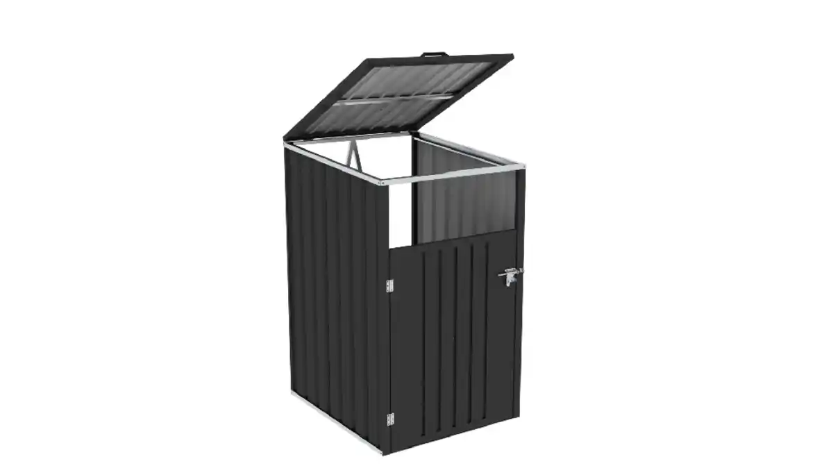 Bild 1 von 1er Mülltonnenbox, ca. 80 x 80 x 122 cm - Anthrazit