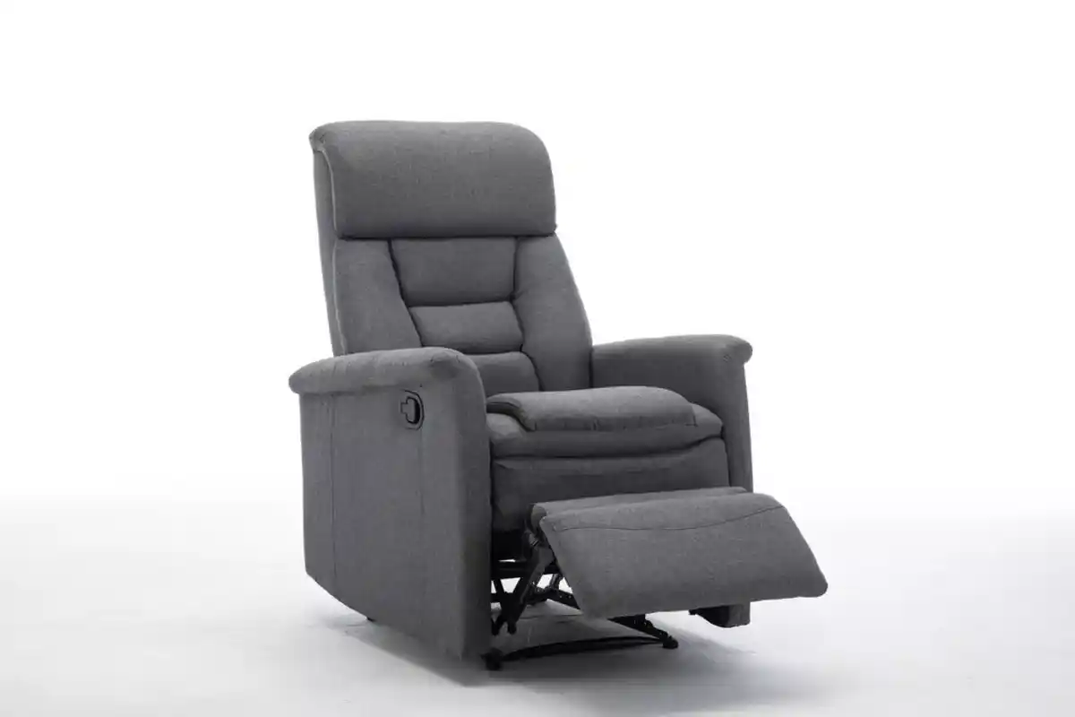 Bild 4 von TV Relaxsessel mit Liegefunktion Stoffbezug, ca. 73 x 85,5 x 104 cm - Grau