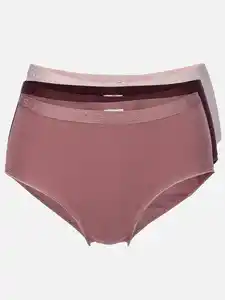 Damen Midi Slip im 3er Pack Rosa