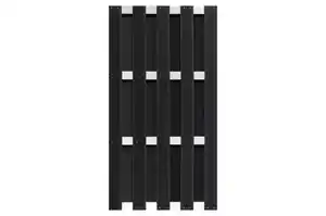 WPC-Sichtschutzzaun CARMENO - 1x Element, ca. 180 x 90 cm - Schwarz