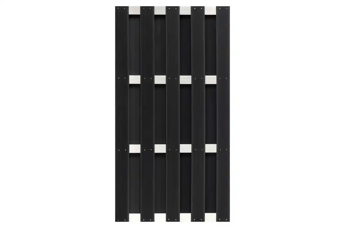 Bild 1 von WPC-Sichtschutzzaun CARMENO - 1x Element, ca. 180 x 90 cm - Schwarz