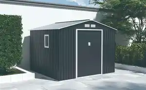 Metallgerätehaus "HANNA", ca. 277 x 259 x 213 cm - Grau/Weiß