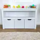 Bild 3 von Regal mit drei Schubladen & offener Ablage,  Aufbewahrungsschrank, ca. 102 x 30 x 60 cm - Weiß