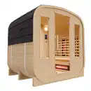 Bild 1 von Cube Infrarot-Fasssauna RICHMOND – Hybrid-Technologie, Infrarot, inkl. Harvia 6KW Ofen