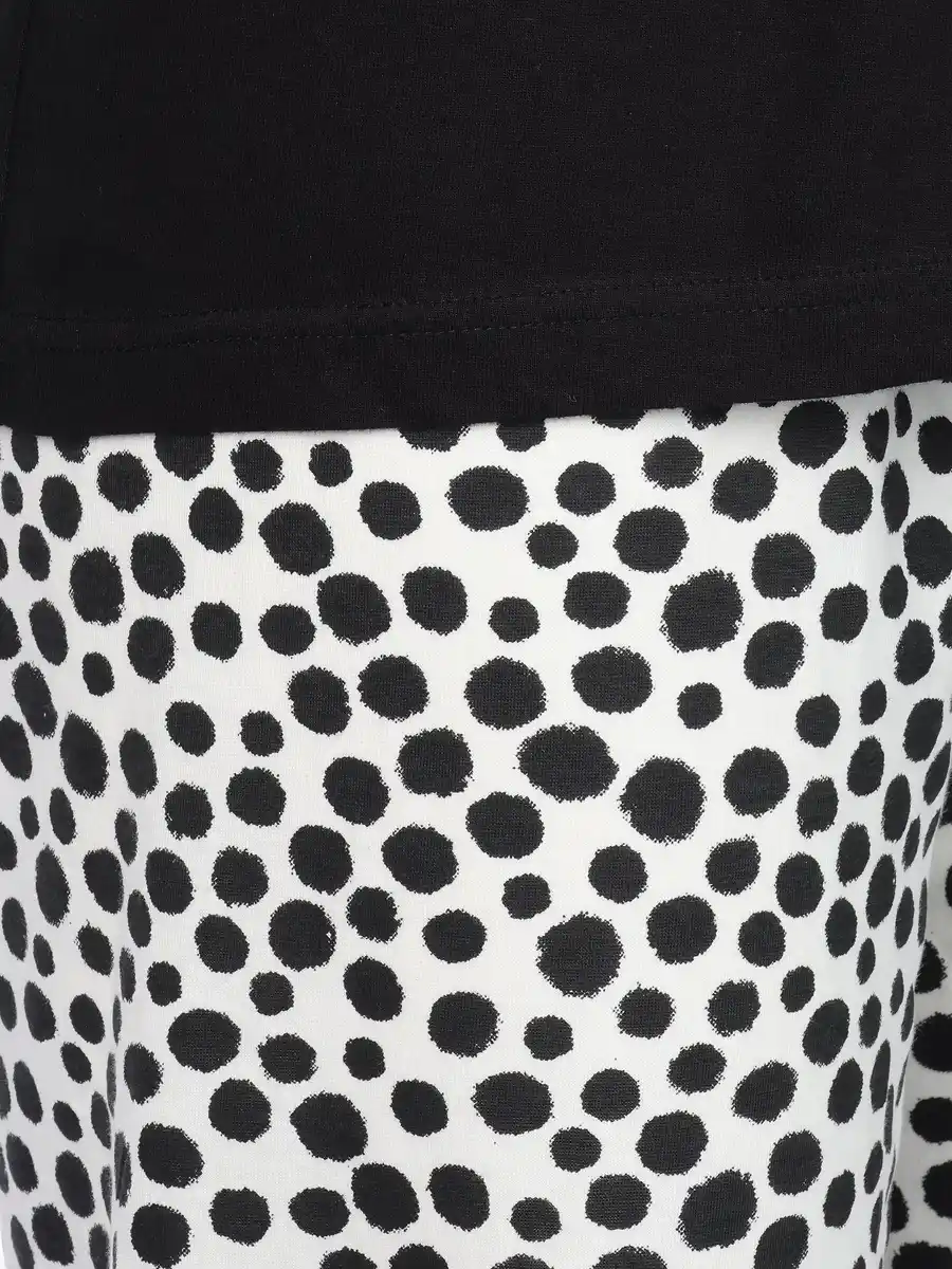 Bild 3 von Damen Pyjama mit gemusterter Hose Schwarz